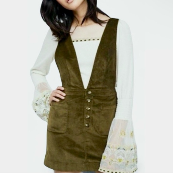 Free People Dresses & Skirts - Free People Olive Corduroy Mini Dress